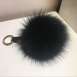 Black large pompom charm